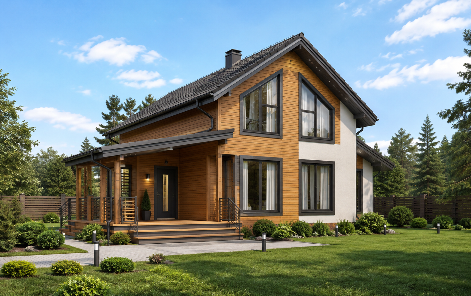 Проект каркасного дома 120 м²
