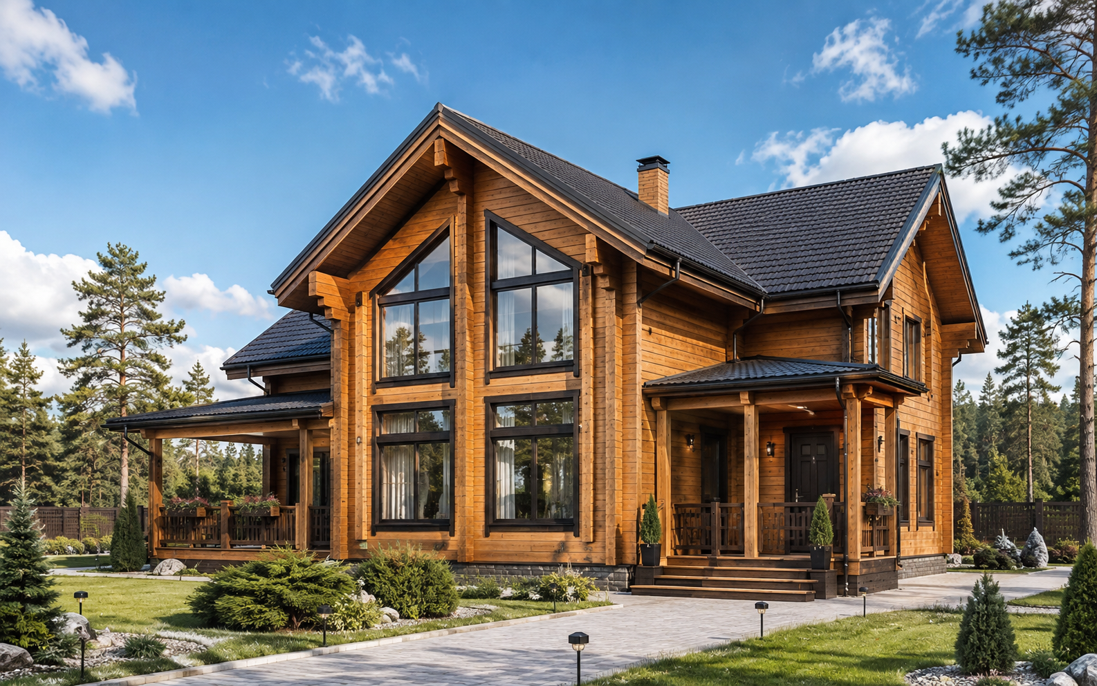 Проект дома из бруса 150 м²