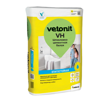 Шпатлевка цементная фасадная финишная Weber Vetonit VH,(20 кг)