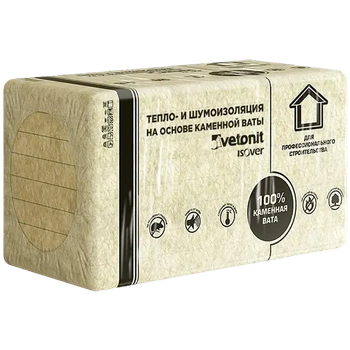 Плита теплоизоляционная ИЗОВЕР ФАСАД 100*600*1000  3шт 0,180 м3