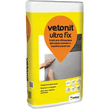Клей для керамической плитки Weber Vetonit  Ultra Fix,(25 кг)