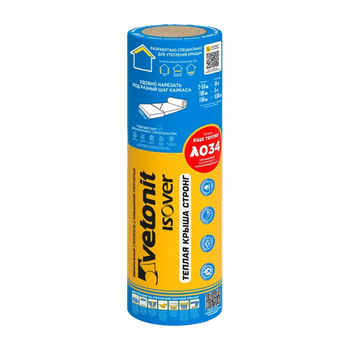 Мат теплоизоляционный ISOVER Теплая Крыша Стронг 100х1220х4100  1шт  0,5 м3
