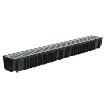 Лоток пластиковый Steelot DN 100 H 100 с решеткой стальной А15 P1010S