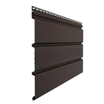 Docke Софит частично перфорированный 3м х 16 шт, серия PREMIUM Шоколад, площадь 14,72 м2, виниловые сайдинг панели для кровли, подшивка крыши