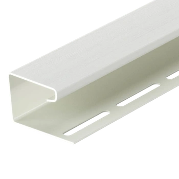 J профиль Docke цвет пломбир 3м х 10шт/ для закрытия торцов панелей сайдинга и софитов кровли для серии Standart и Premium