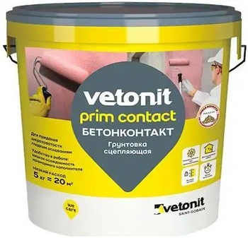 Грунтовка Weber Vetonit Prim Contact,(5 л)