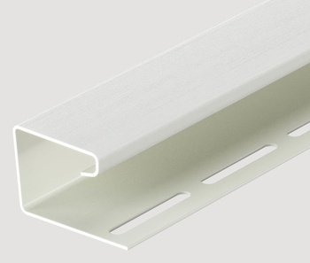 J профиль Docke 3м х 20шт, цвет Пломбир для закрытия торцов панелей сайдинга и софитов кровли для серии Standart и Premium