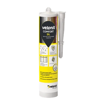 Герметик силиконовый  Vetonit Comfort SIL, гранит 12 (280 мл),шт