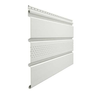 Docke Софит частично перфорированный 3м х 5 шт, серия PREMIUM Пломбир, площадь 4,6 м2, виниловые сайдинг панели для кровли, подшивка крыши