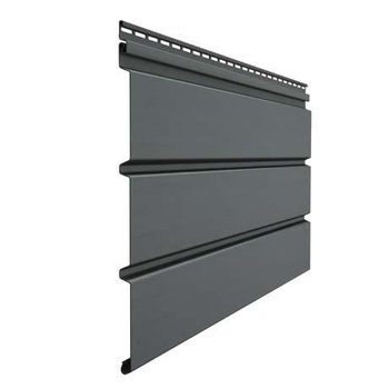 Docke Софит сплошной 3м х 1 шт, серия PREMIUM Графит, площадь 0,92 м2, виниловые сайдинг панели для кровли, подшивка крыши