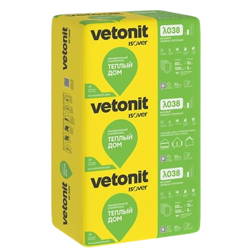 Плита теплоизоляционная Vetonit Теплый Дом 100х610х1170 7 шт  0,5 м3