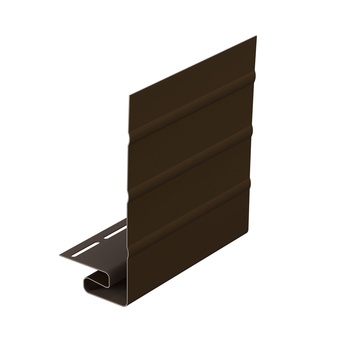 J фаска Docke 3м х 20шт, ral 8019, цвет шоколад /джи фаска для сайдинга и софитов кровли для серии Standart и Premium